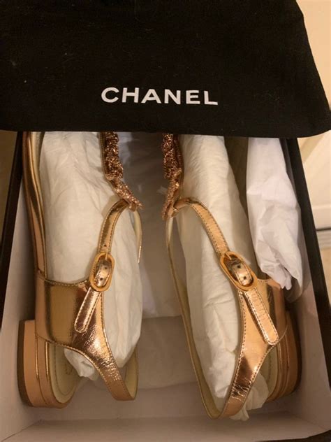 chanel sandali|authentic Chanel sandals.